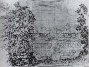 Inigo Jones Garden scene in the Shepherds- Paradise oil